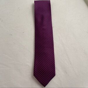 Bresciani vintage silk red and blue stripe tie